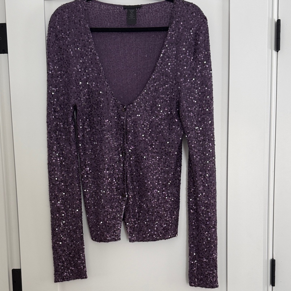 Donna Karen Collection Sequin Cardigan